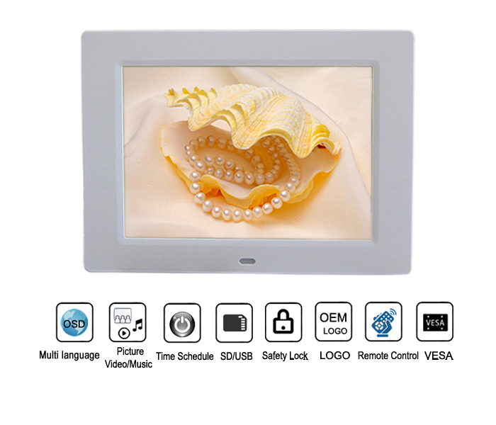 8 Inch The Thinnest Digital Photo Frame With Lowest Price