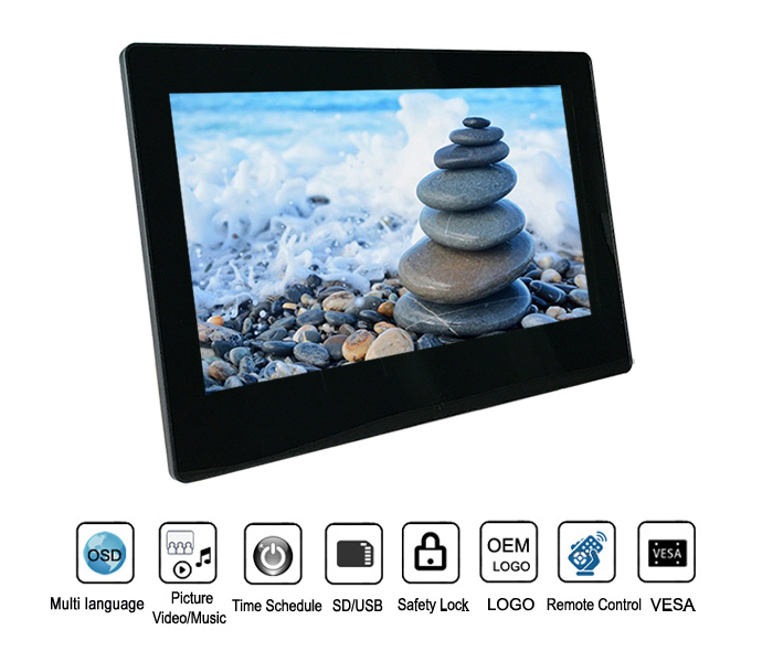 11.6Inch Slim Design  LCD Digital Photo Frame With Fc Ce Rohs