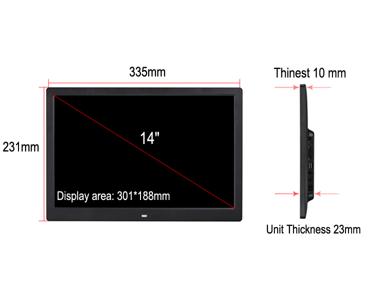 15.4 Inch Commercial Advertising Lcd Digital Photo Frame