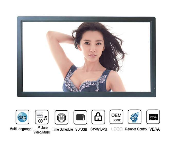 32 inch Large Size Digital Photo Frame With Vesa Wall Mount