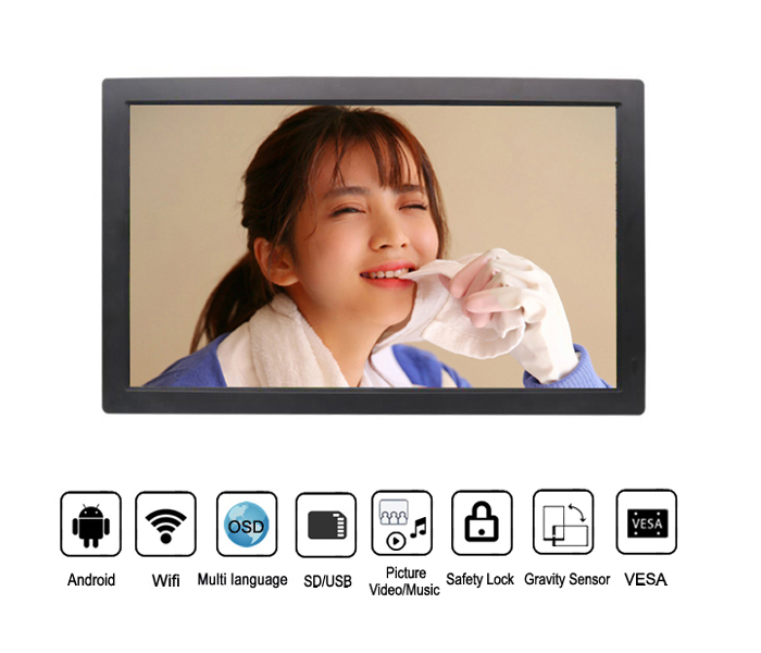 24 Inch Android Wifi Digital Photo Frame With Sim Card