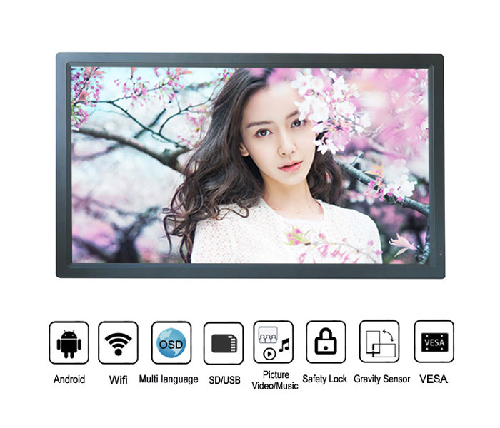 32 Inch Wifi Network Wireless 3G 4G Digital Picture Frame Rohs Manual