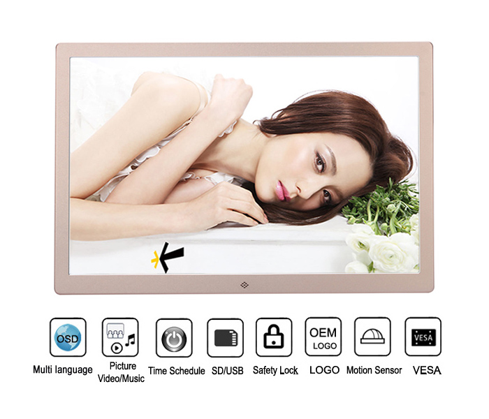 17 Inch LCD Digital Photo Frame With Loop Video