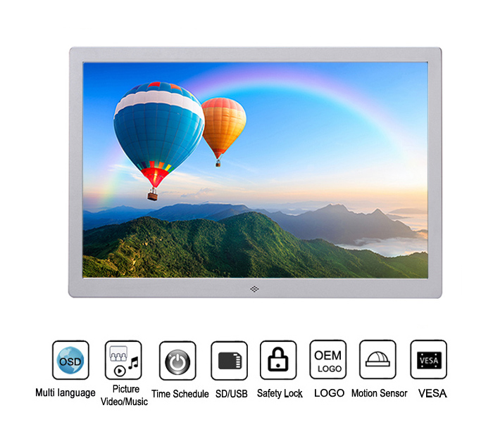 17 Inch High Quality Digital Picture Frame With HD 1080P Video