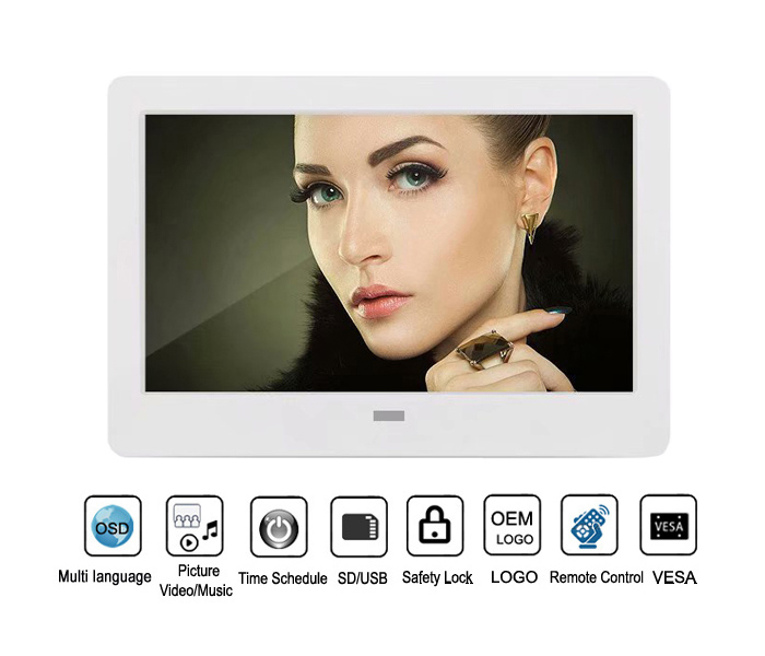 7inch digital picture frame battery powered optional